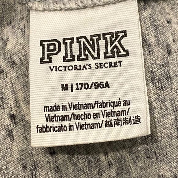 PINK Victoria's Secret Gray Open Cross Back T-shirt - Picture 3 of 5